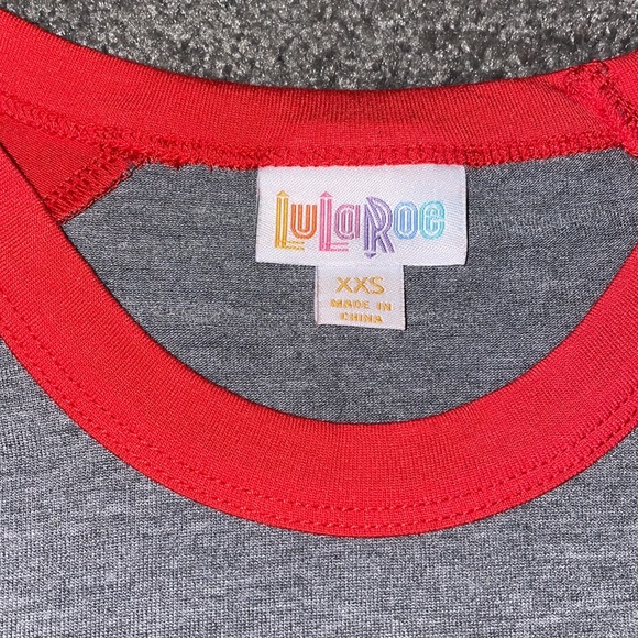LuLaRoe grey and red Randy - Picture 4 of 4